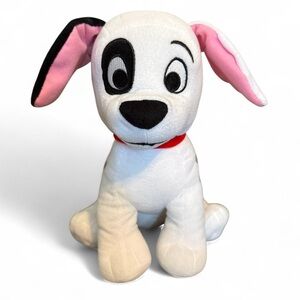 Disney White and Pink Stuffed Dog Toy